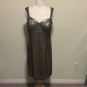 NWT J’Adore Elegant Gold Sequin Dress Size 16